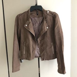 Brown moto jacket